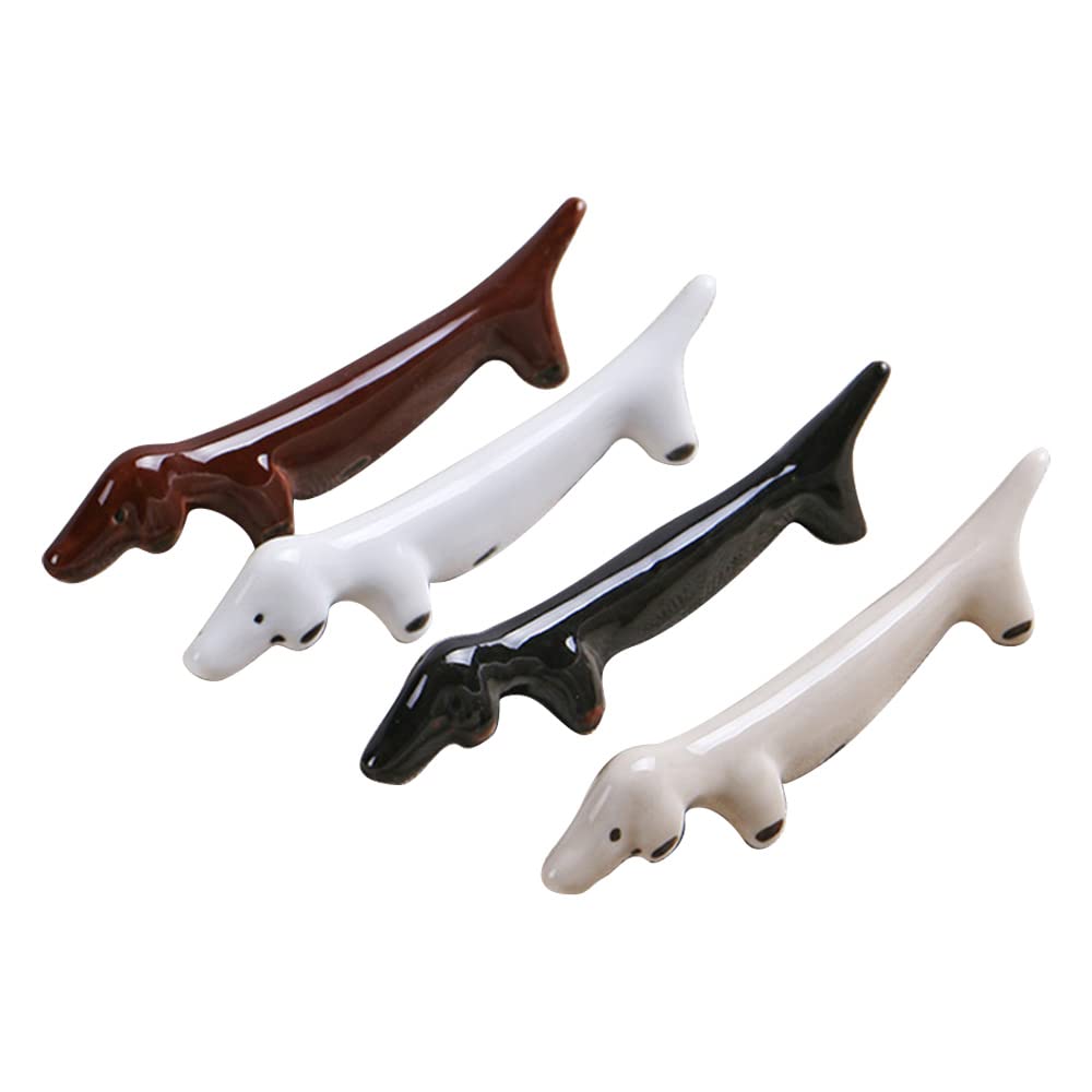 Amazon.com: Vitbunana Ceramic Sausage Dog Chopsticks Rest 4Pcs